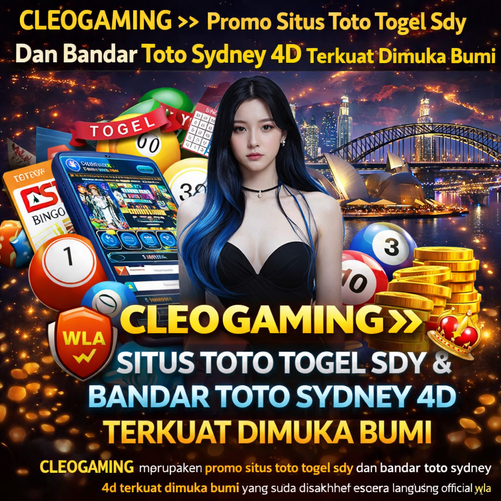 CLEOGAMING merupakan promo situs toto togel sdy dan bandar toto sydney 4d terkuat dimuka bumi yang sudah disahkan secara langsung oleh official wla.